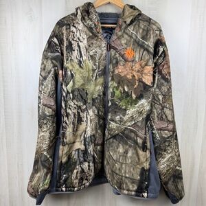 Nomad Men’s Full Zip Hooded Harvester Jacket Mossy Oak Camo Fleece Lined XXXL